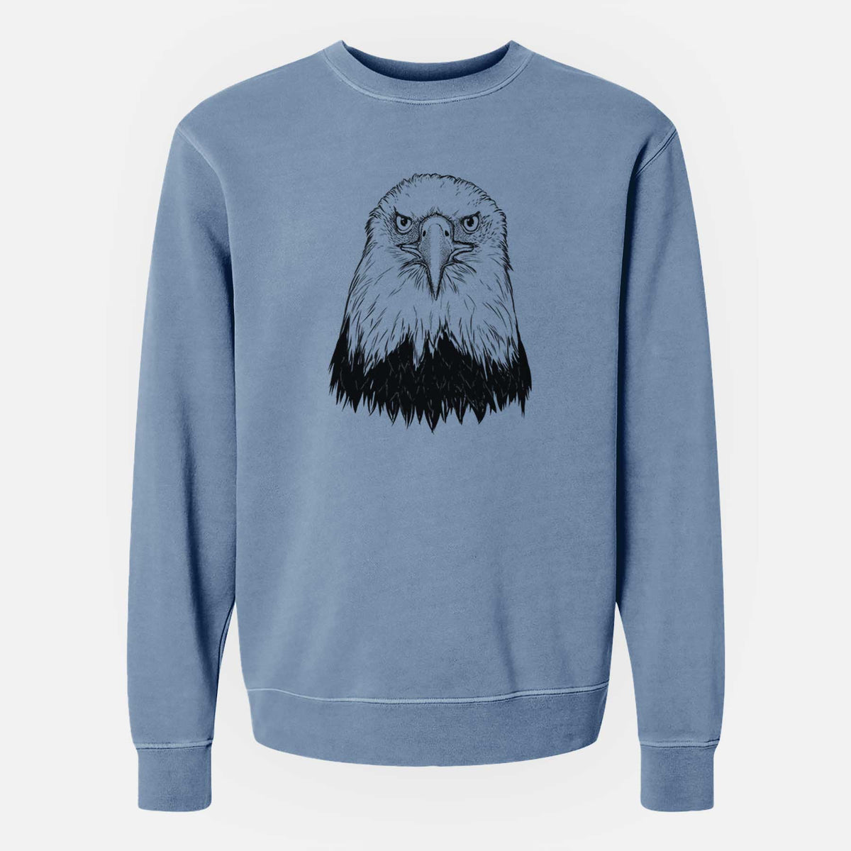 Haliaeetus Leucocephalus - American Bald Eagle - Unisex Pigment Dyed Crew Sweatshirt