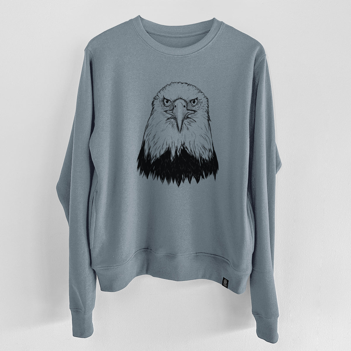 Haliaeetus Leucocephalus - American Bald Eagle  - Unisex Reclaimed Crewneck Sweatshirt