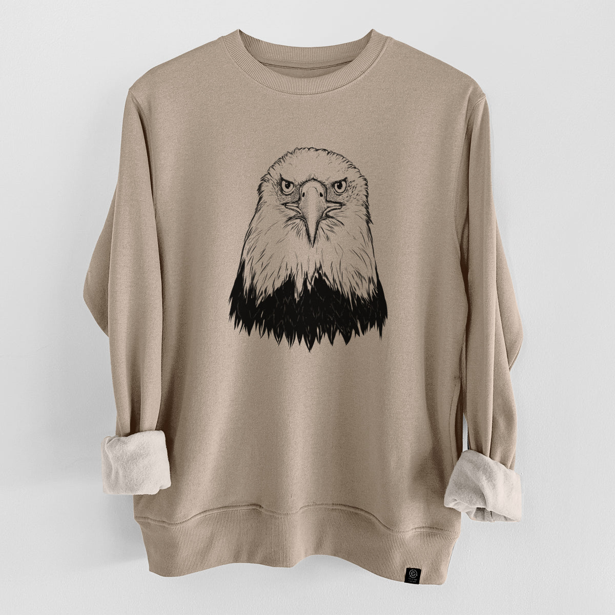 Haliaeetus Leucocephalus - American Bald Eagle  - Unisex Reclaimed Crewneck Sweatshirt