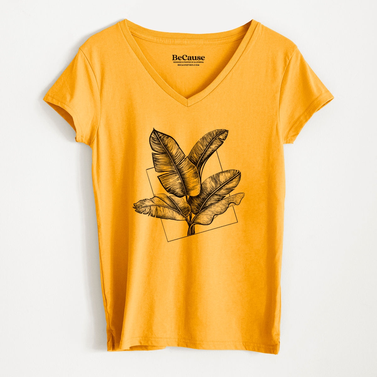 Banana Plant Leaves - Women&#39;s 100% Recycled V-neck