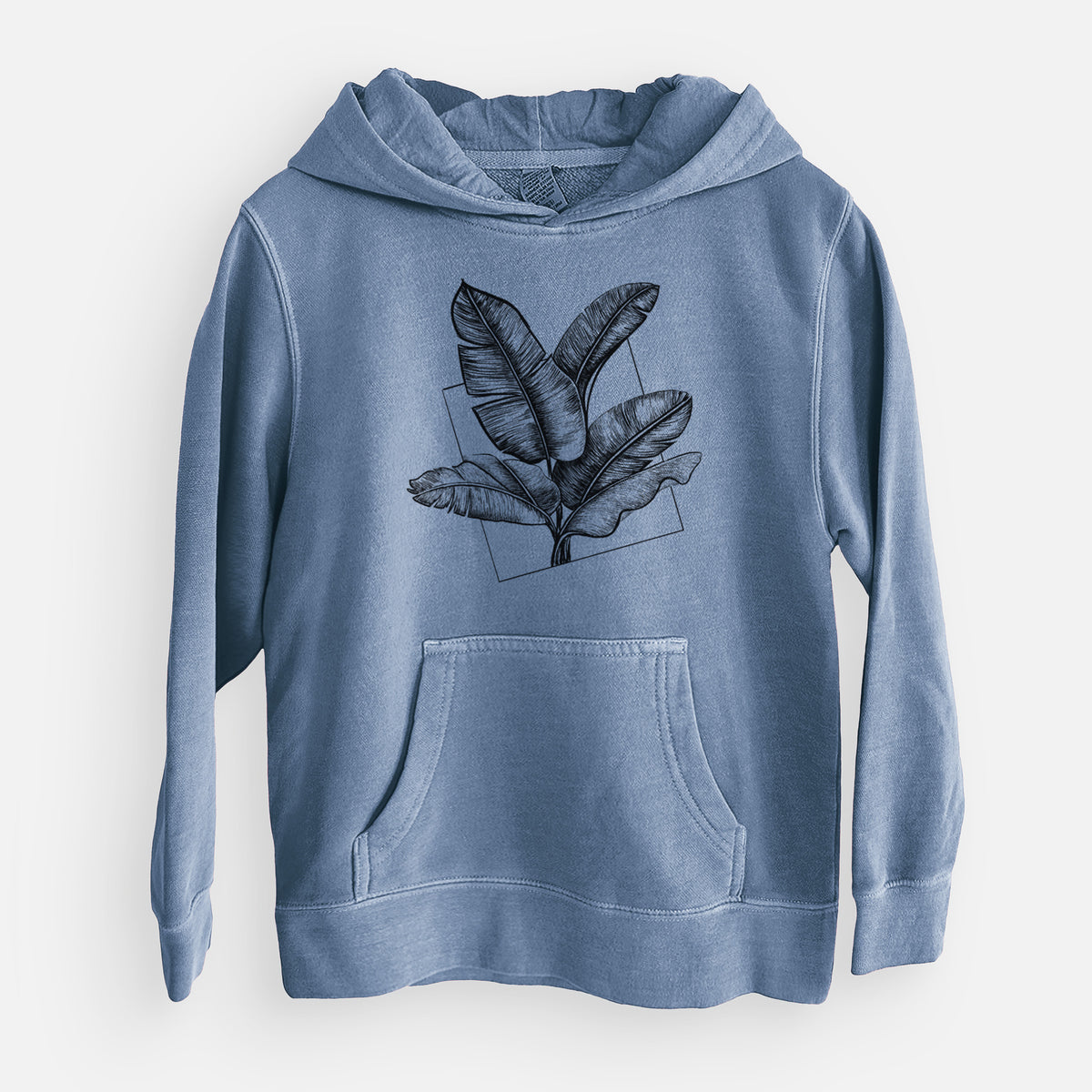 Banana Plant Leaves - Youth Pigment Dyed Hoodie