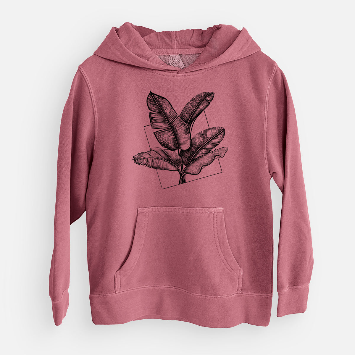 Banana Plant Leaves - Youth Pigment Dyed Hoodie