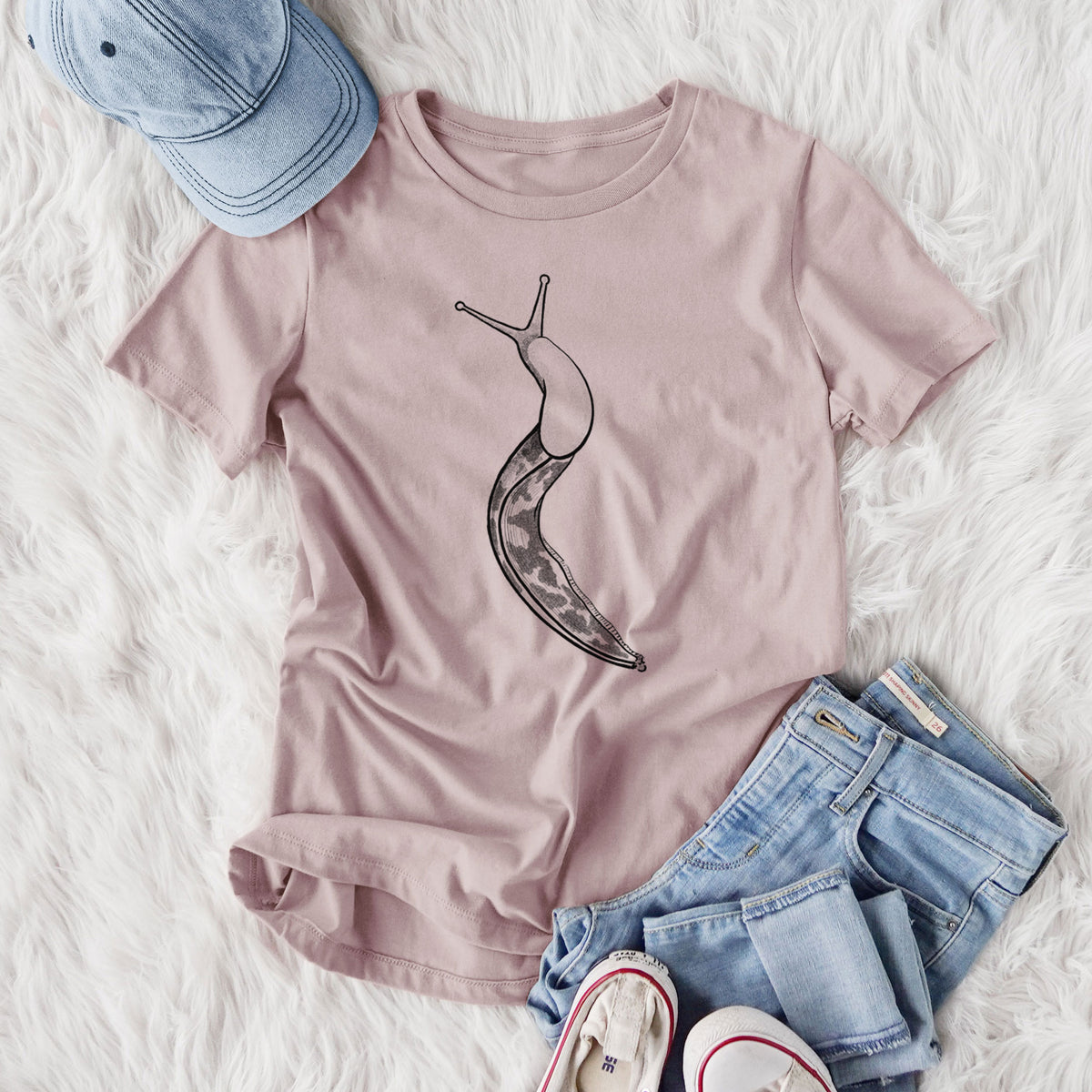 Pacific Banana Slug - Ariolimax columbianus - Women's Lightweight Relaxed Fit 100% Cotton Crewneck