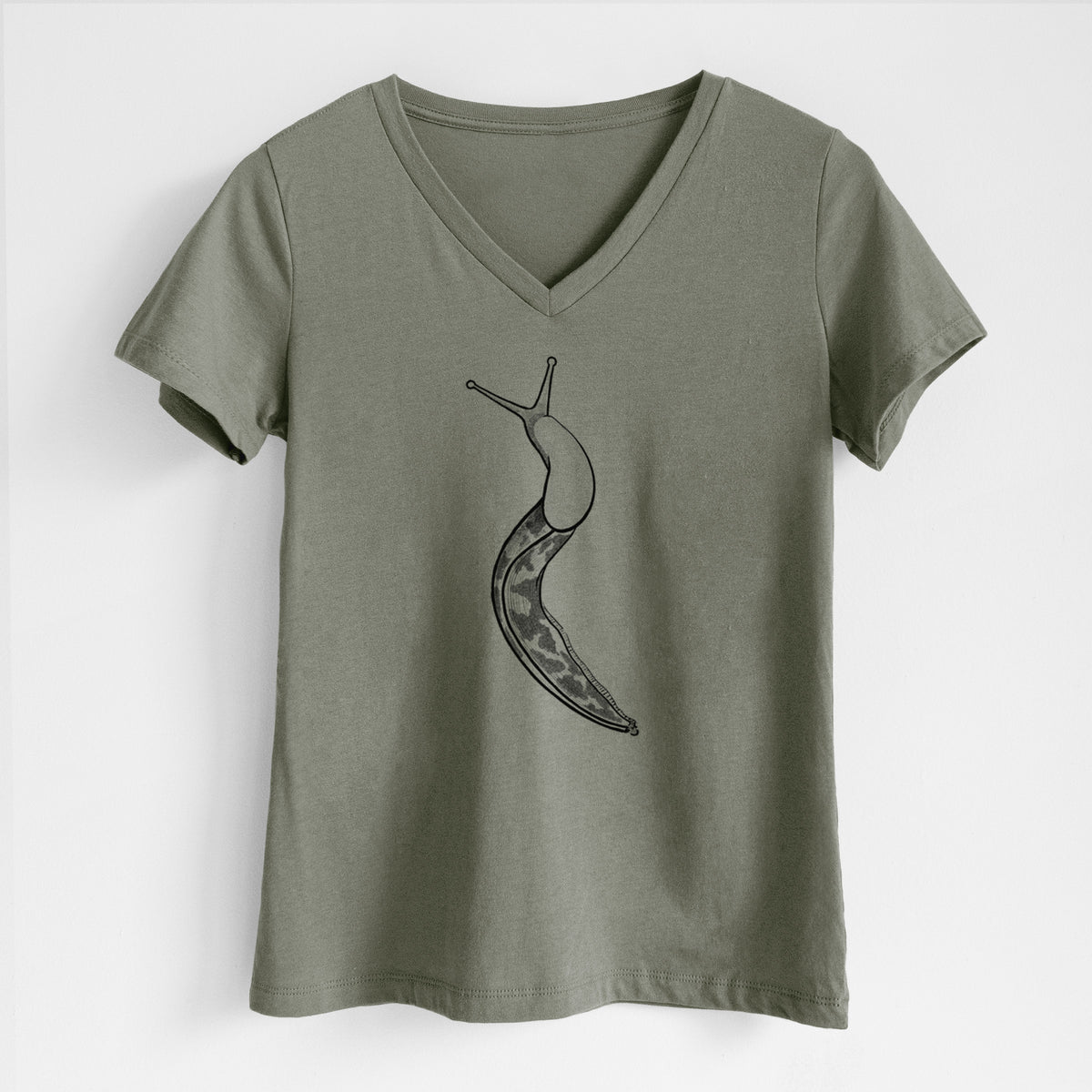 Pacific Banana Slug - Ariolimax columbianus - Women's Lightweight Relaxed Fit 100% Cotton V-neck