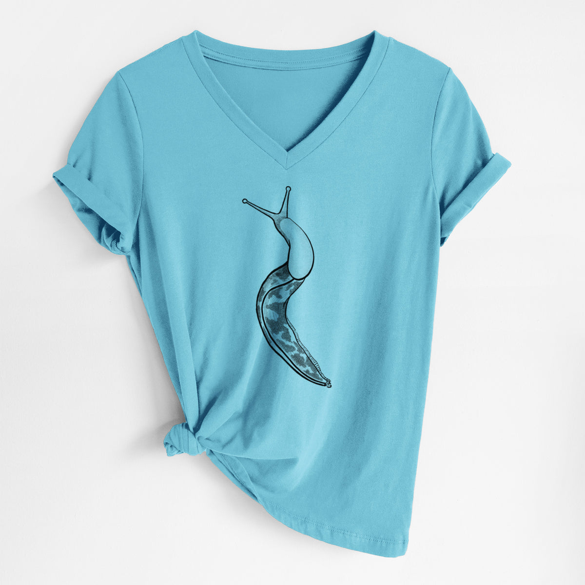 Pacific Banana Slug - Ariolimax columbianus - Women's Lightweight Relaxed Fit 100% Cotton V-neck