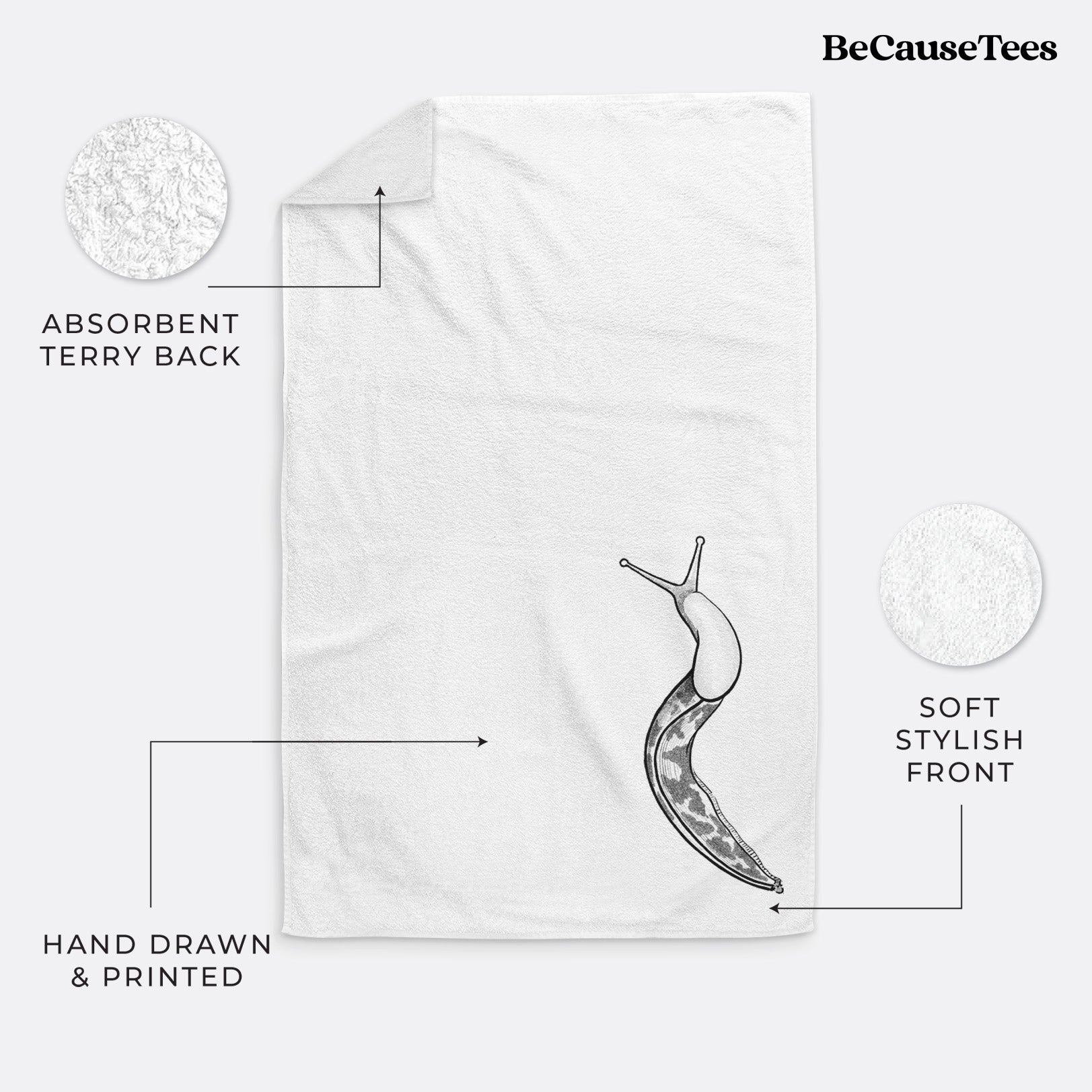 Pacific Banana Slug - Ariolimax columbianus Premium Decorative Hand Towel