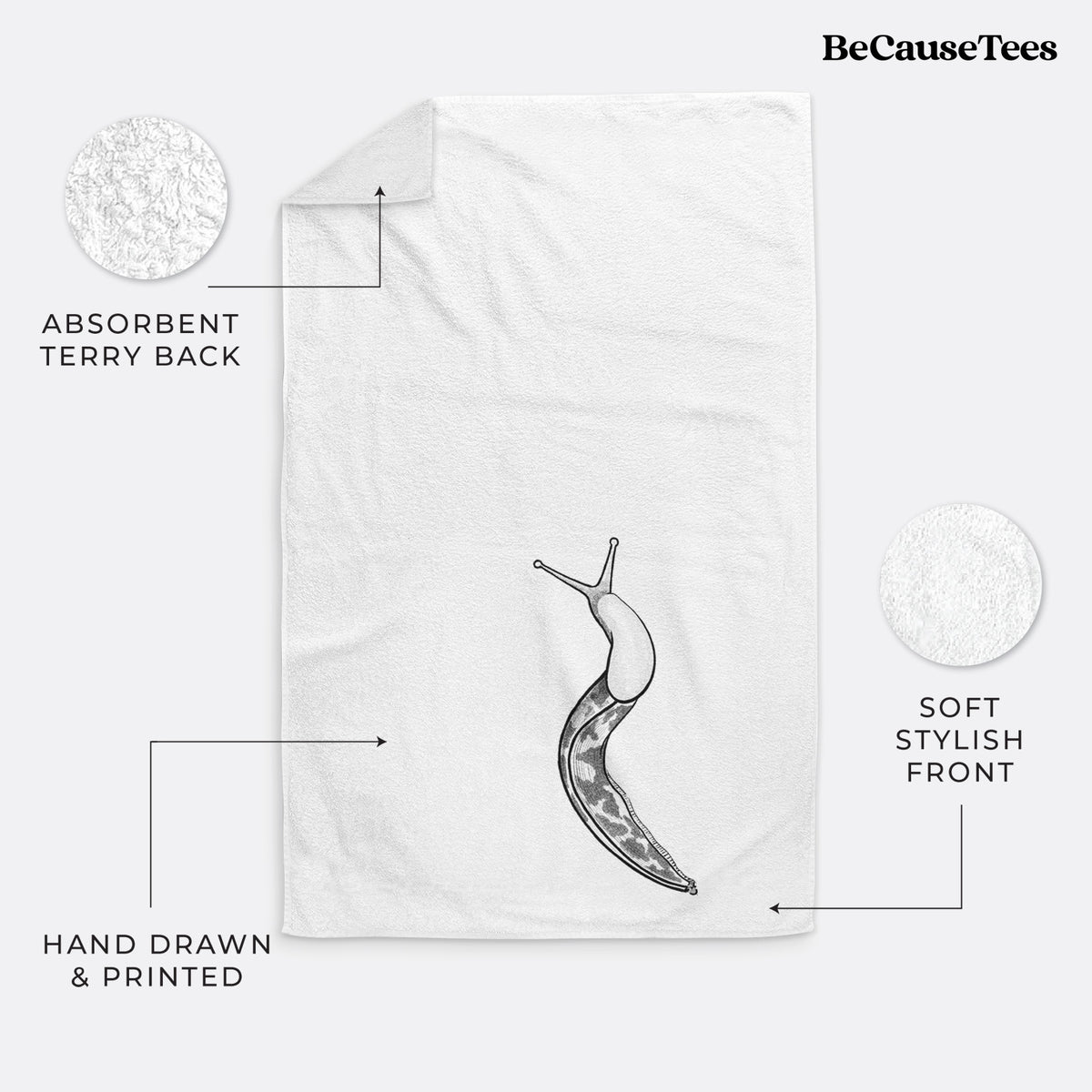Pacific Banana Slug - Ariolimax columbianus Premium Decorative Hand Towel