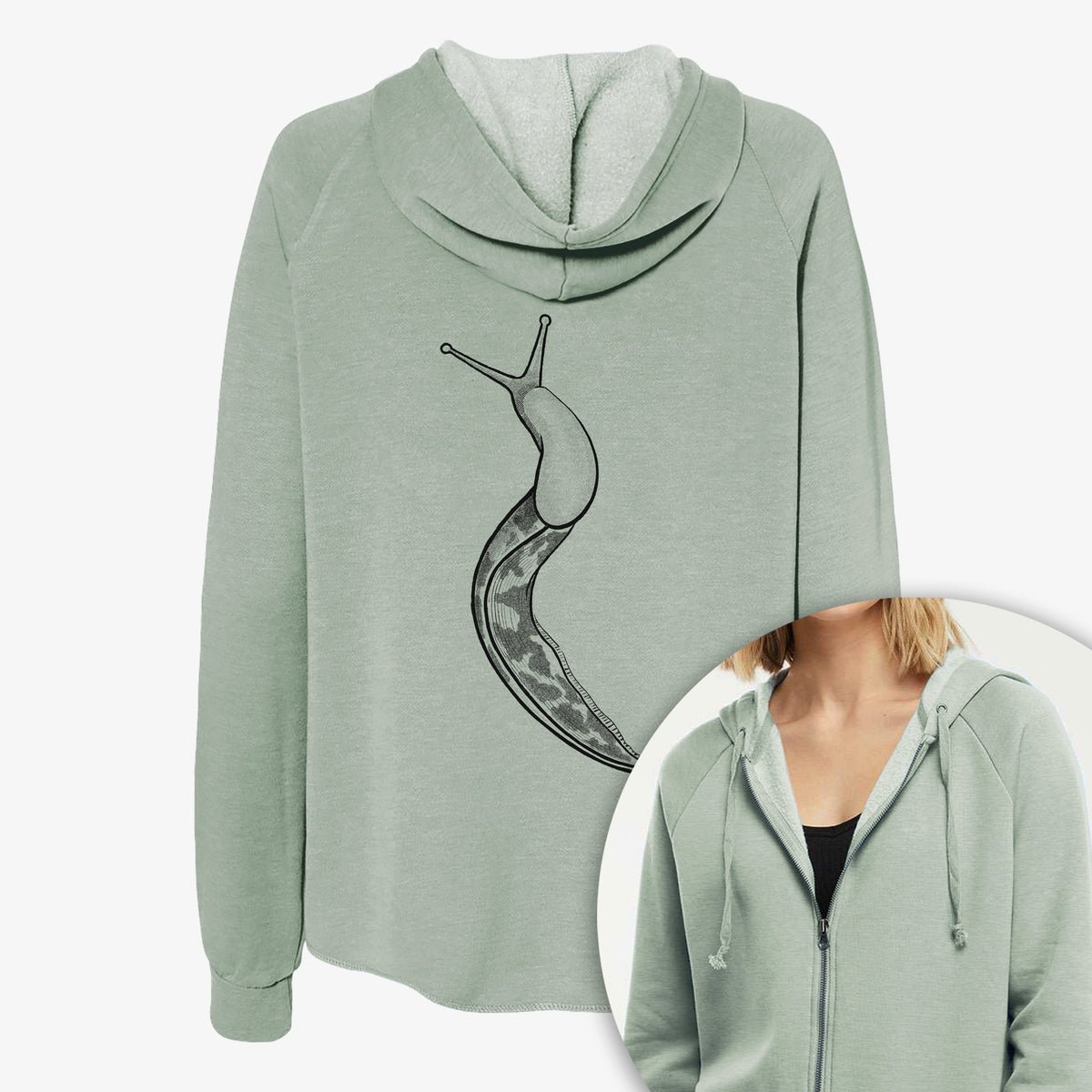 Pacific Banana Slug - Ariolimax columbianus - Women's Cali Wave Zip-Up Sweatshirt