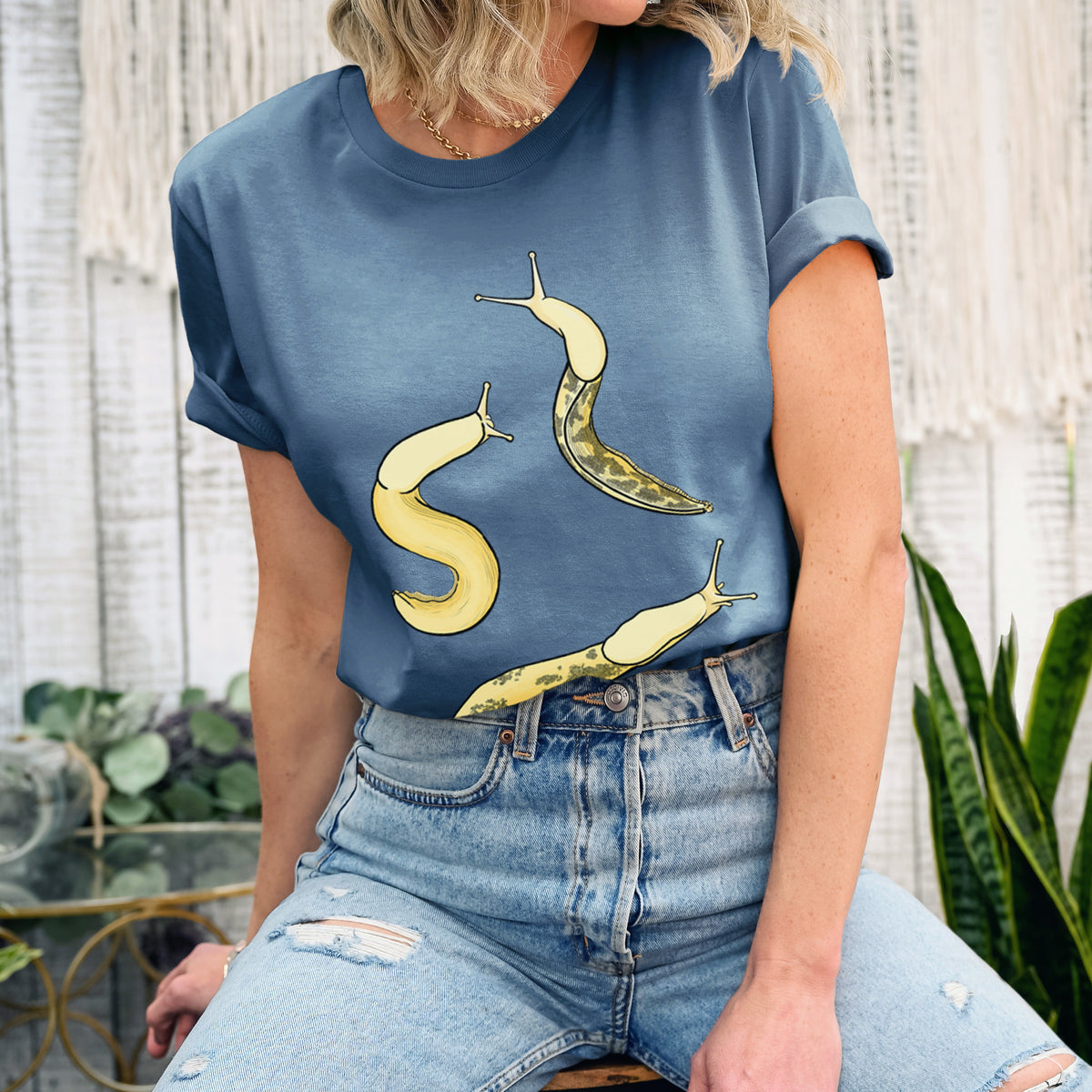 Banana Slug Squad - Ariolimax columbianus - Lightweight 100% Cotton Unisex Crewneck