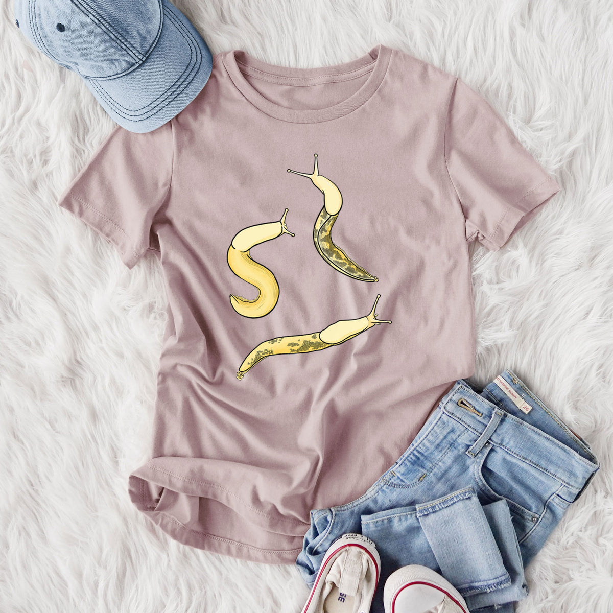 Banana Slug Squad - Ariolimax columbianus - Women's Lightweight Relaxed Fit 100% Cotton Crewneck