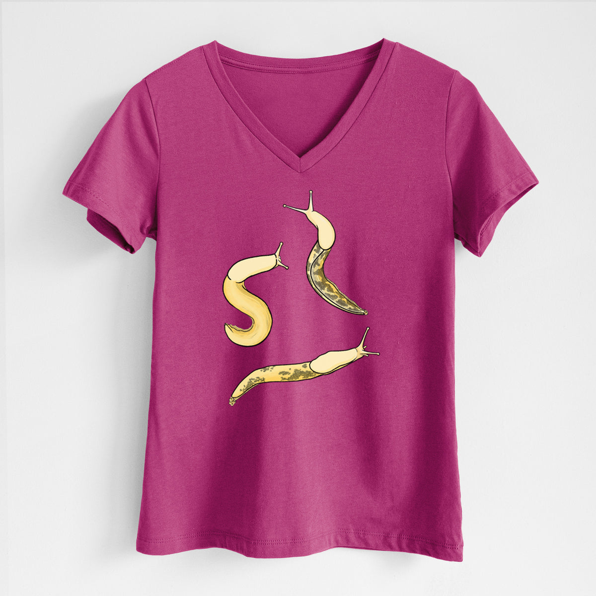Banana Slug Squad - Ariolimax columbianus - Women's Lightweight Relaxed Fit 100% Cotton V-neck