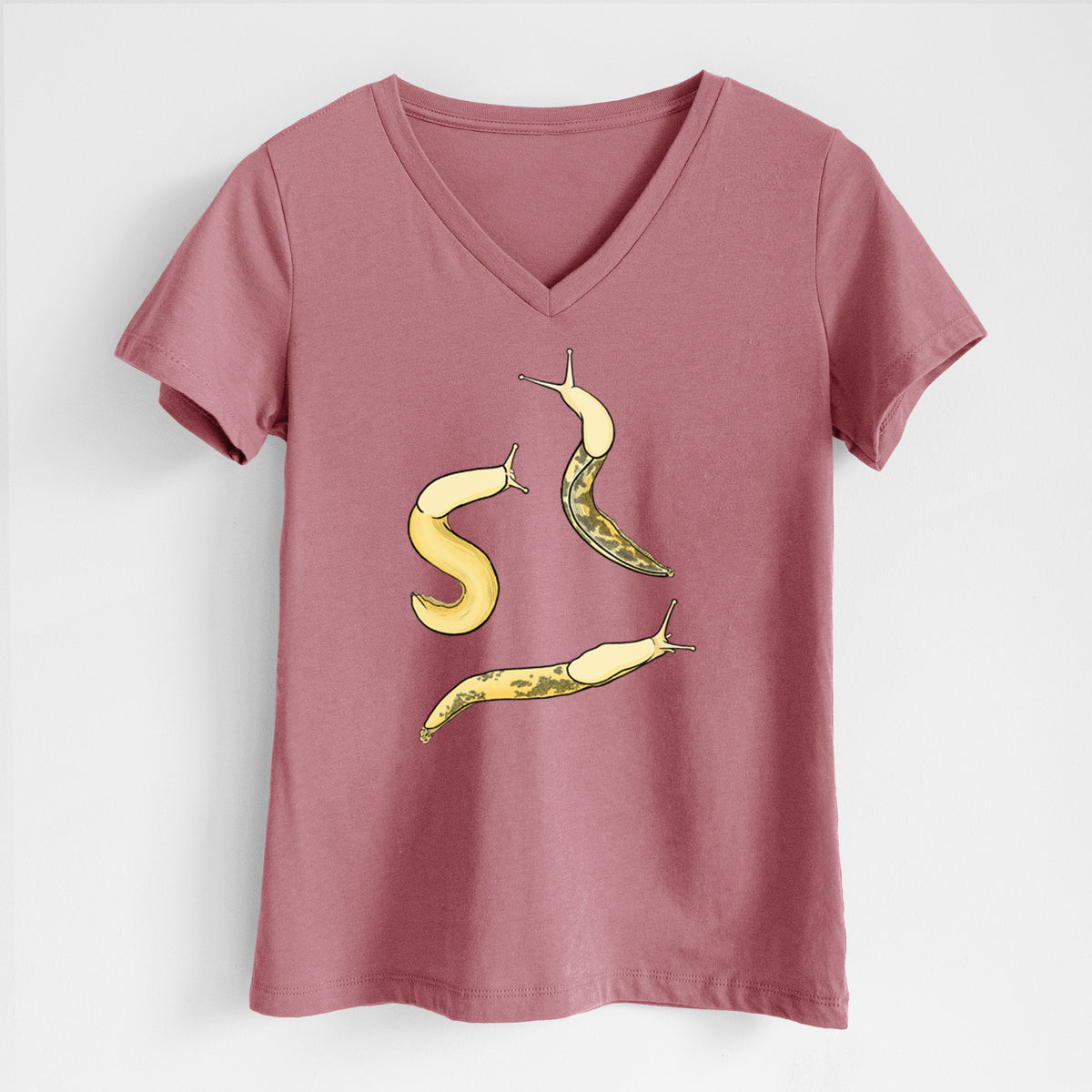 Banana Slug Squad - Ariolimax columbianus - Women's Lightweight Relaxed Fit 100% Cotton V-neck