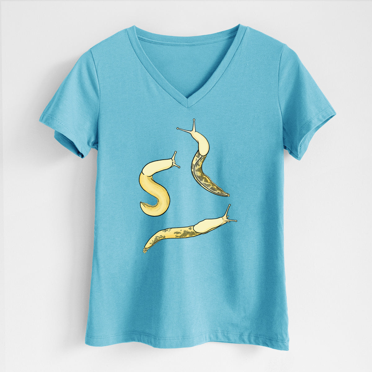 Banana Slug Squad - Ariolimax columbianus - Women's Lightweight Relaxed Fit 100% Cotton V-neck