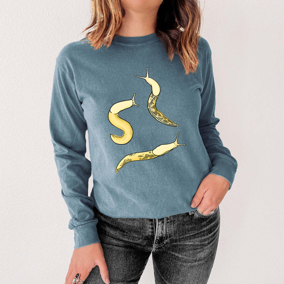 Banana Slug Squad - Ariolimax columbianus - Unisex Comfort Colors 100% Cotton Long Sleeve