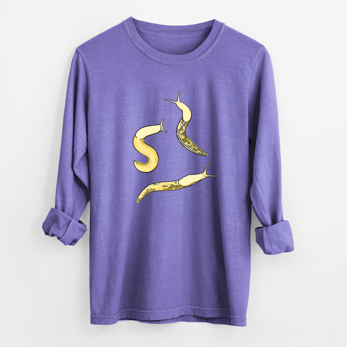 Banana Slug Squad - Ariolimax columbianus - Unisex Comfort Colors 100% Cotton Long Sleeve