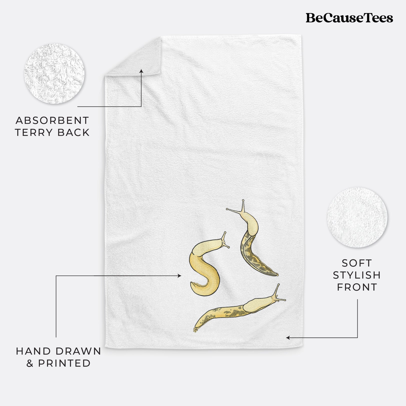 Banana Slug Squad - Ariolimax columbianus - Premium Hand Towel