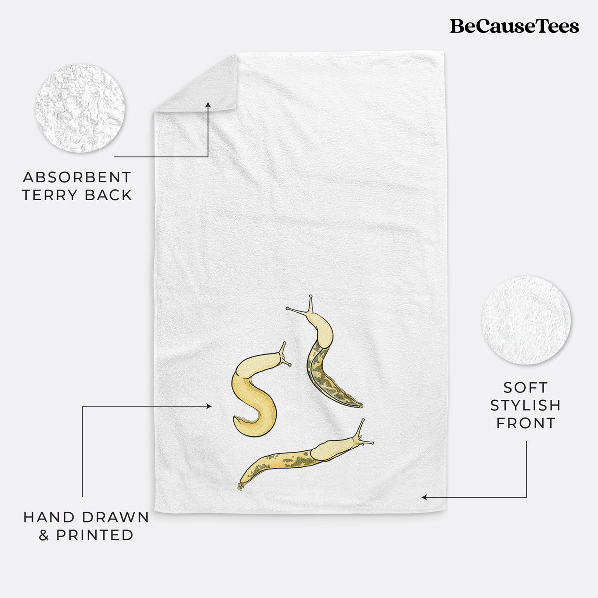Banana Slug Squad - Ariolimax columbianus - Premium Hand Towel
