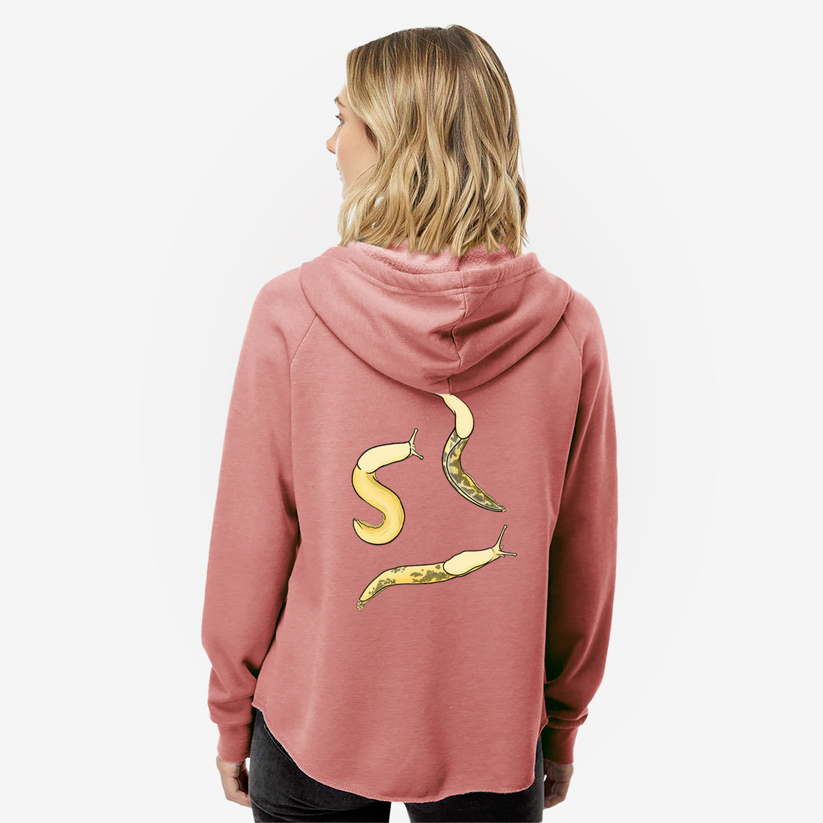 Banana Slug Squad - Ariolimax columbianus - Women's Cali Wave Zip-Up Sweatshirt