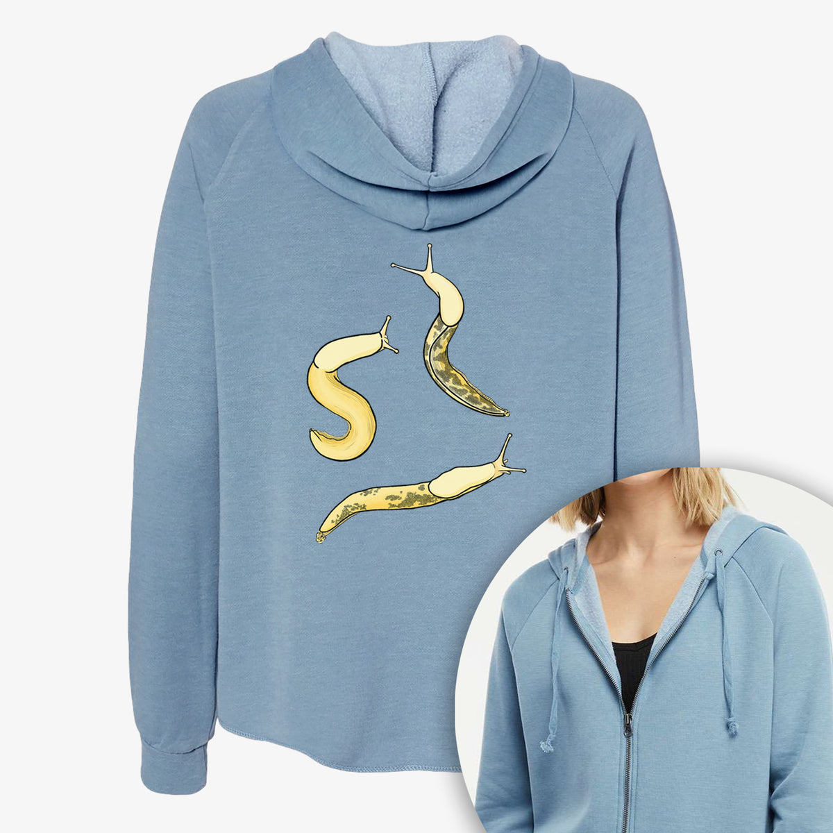 Banana Slug Squad - Ariolimax columbianus - Women's Cali Wave Zip-Up Sweatshirt