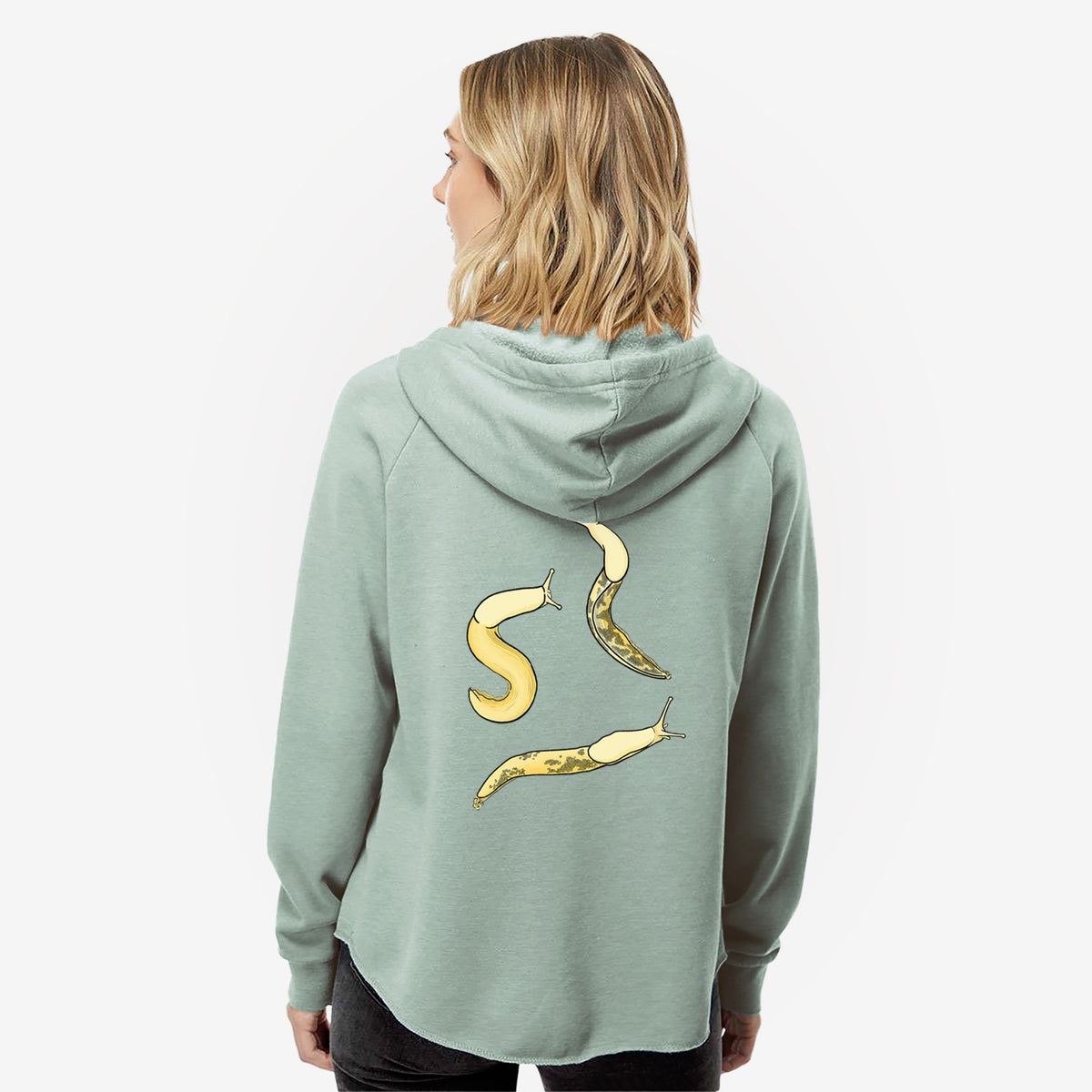Banana Slug Squad - Ariolimax columbianus - Women's Cali Wave Zip-Up Sweatshirt