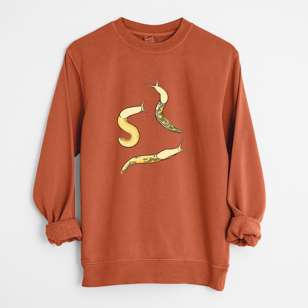 Banana Slug Squad - Ariolimax columbianus - Unisex Pigment Dyed Crew Sweatshirt