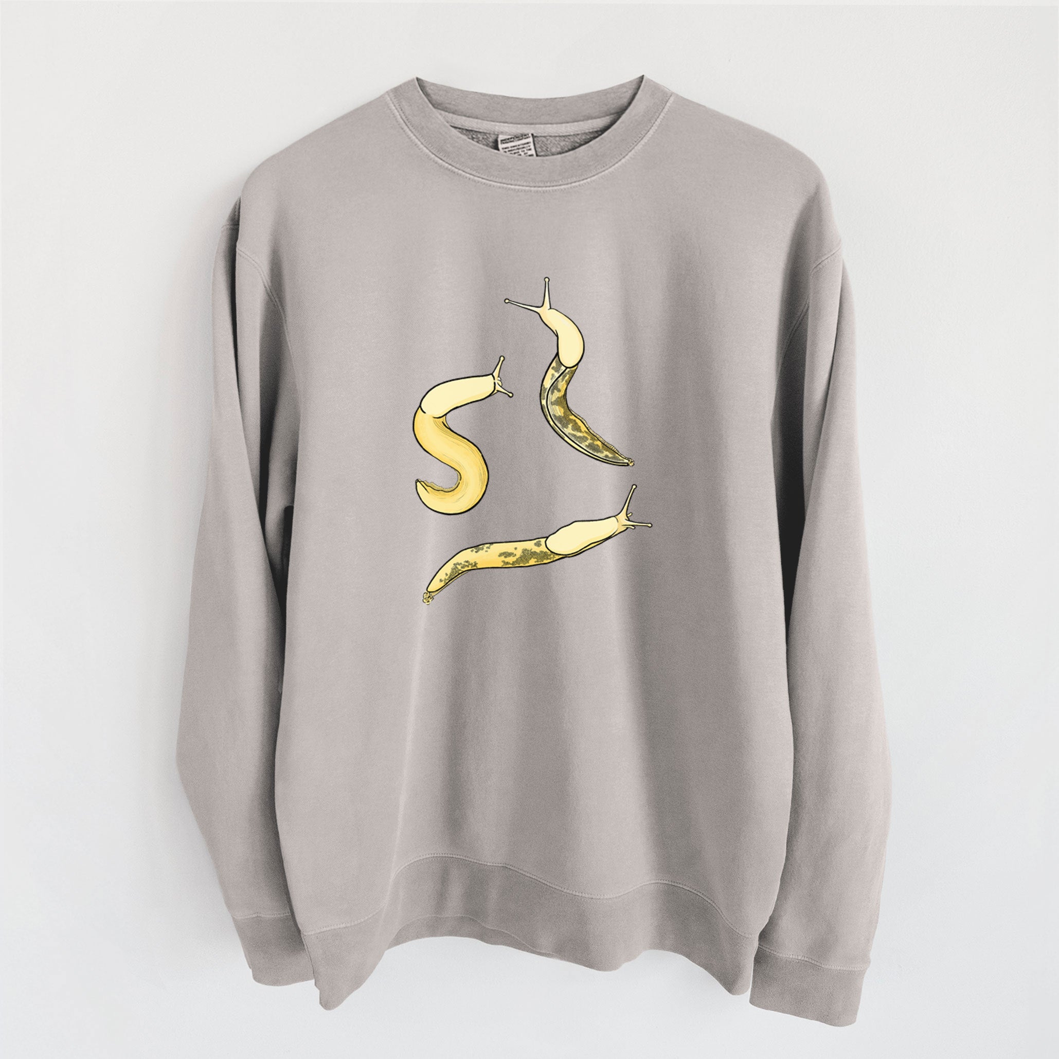 Banana Slug Squad - Ariolimax columbianus - Unisex Pigment Dyed Crew Sweatshirt