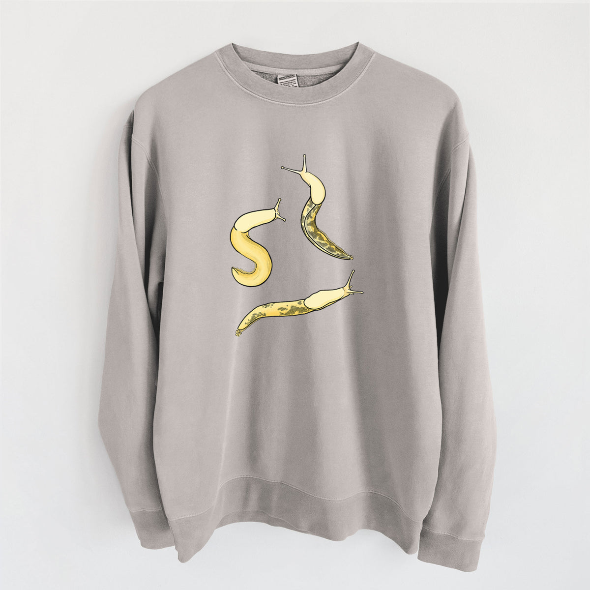 Banana Slug Squad - Ariolimax columbianus - Unisex Pigment Dyed Crew Sweatshirt