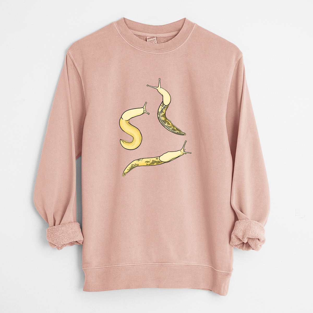 Banana Slug Squad - Ariolimax columbianus - Unisex Pigment Dyed Crew Sweatshirt