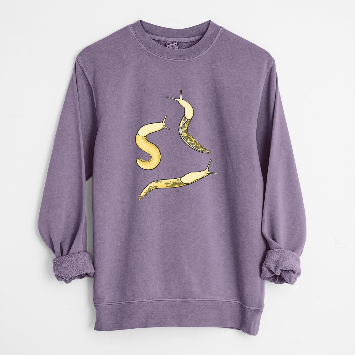 Banana Slug Squad - Ariolimax columbianus - Unisex Pigment Dyed Crew Sweatshirt