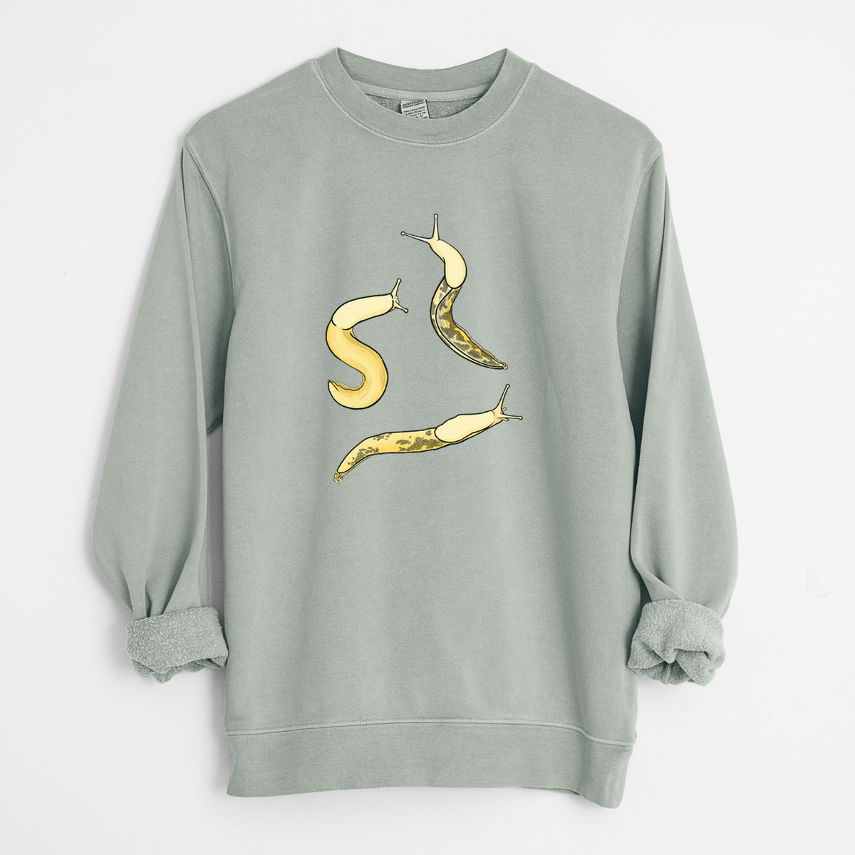 Banana Slug Squad - Ariolimax columbianus - Unisex Pigment Dyed Crew Sweatshirt