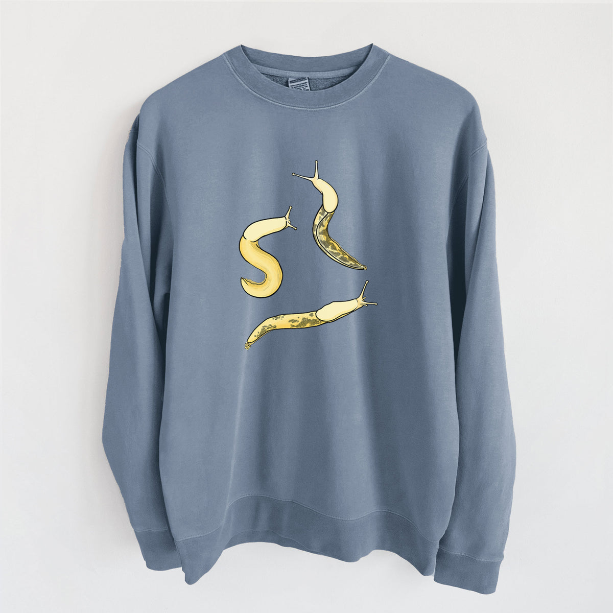 Banana Slug Squad - Ariolimax columbianus - Unisex Pigment Dyed Crew Sweatshirt