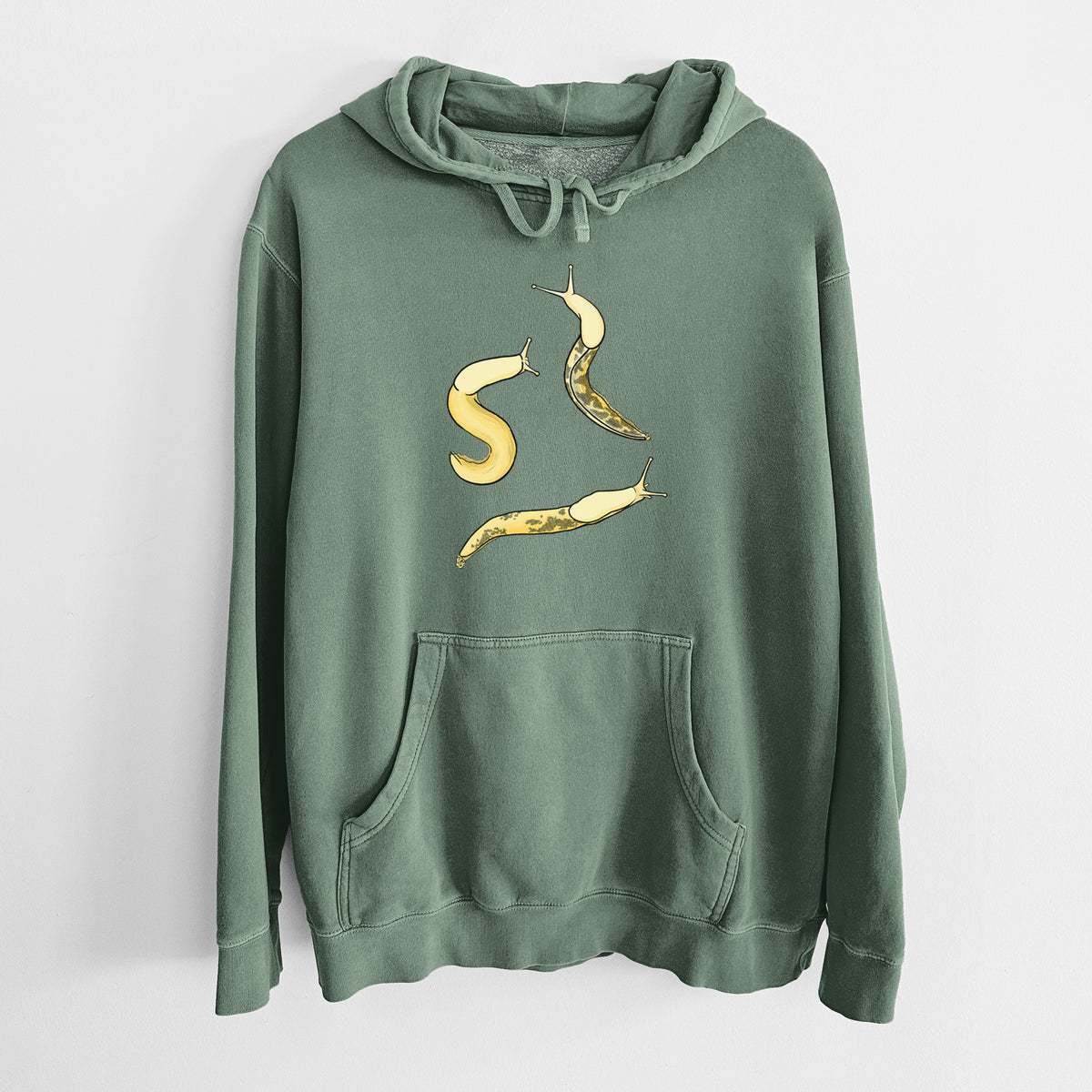 Banana Slug Squad - Ariolimax columbianus - Unisex Pigment Dyed Hoodie