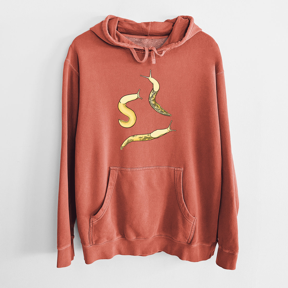 Banana Slug Squad - Ariolimax columbianus - Unisex Pigment Dyed Hoodie