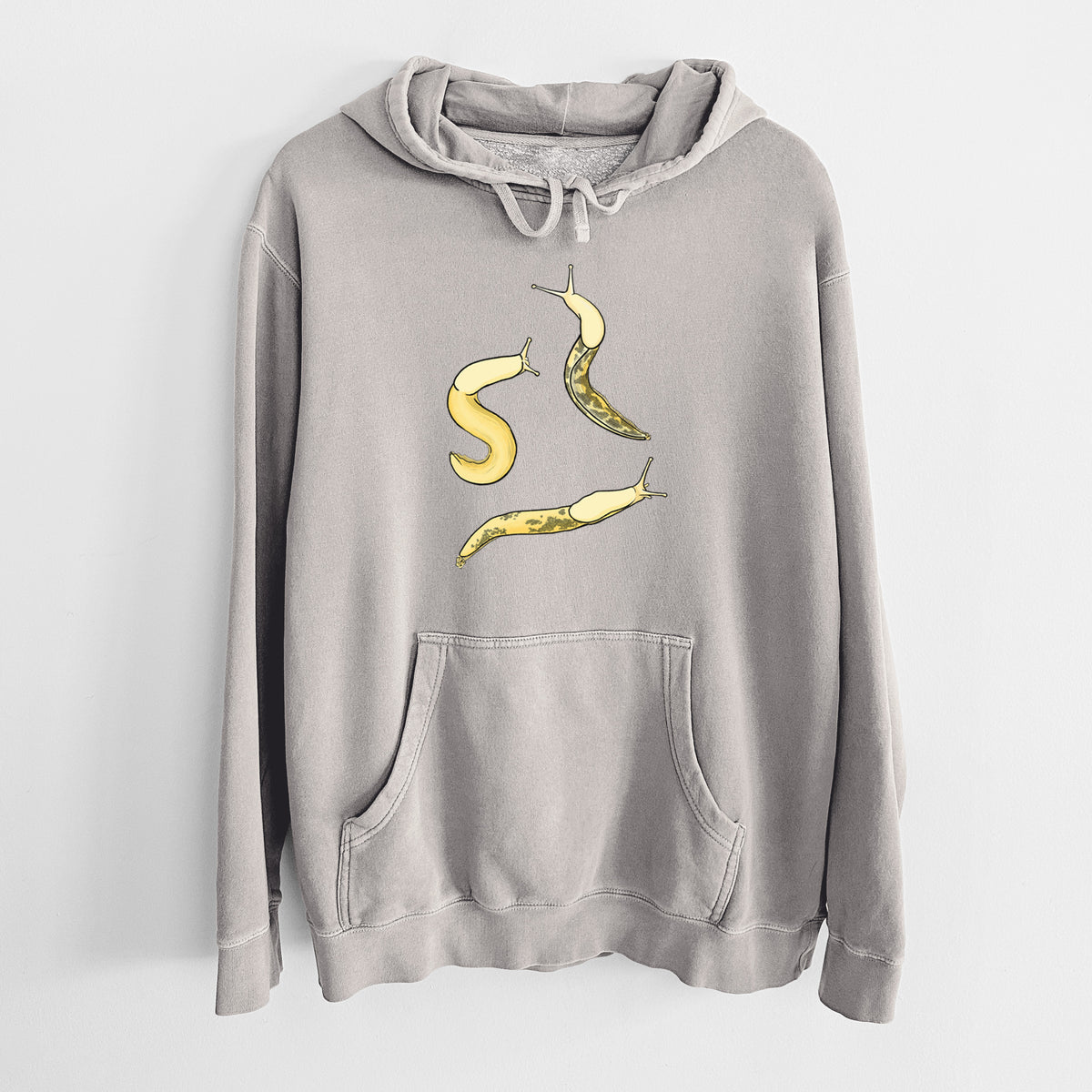 Banana Slug Squad - Ariolimax columbianus - Unisex Pigment Dyed Hoodie