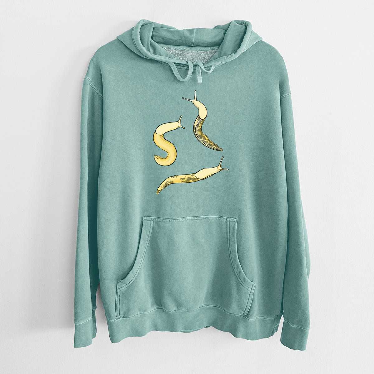 Banana Slug Squad - Ariolimax columbianus - Unisex Pigment Dyed Hoodie