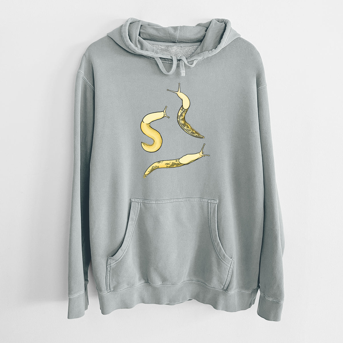 Banana Slug Squad - Ariolimax columbianus - Unisex Pigment Dyed Hoodie