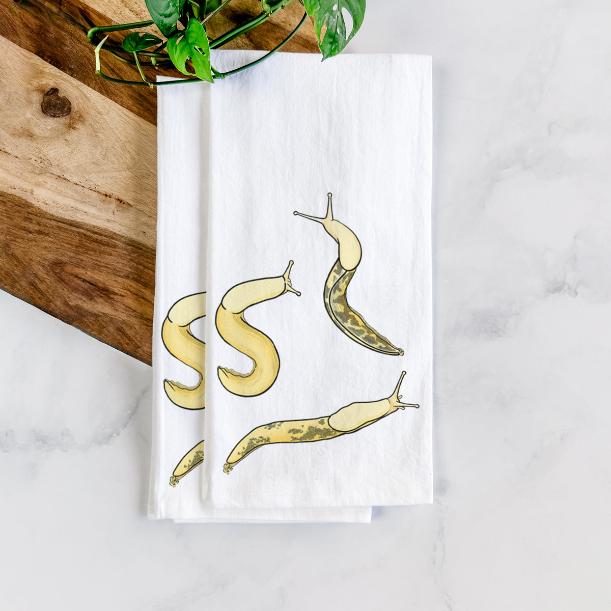 Banana Slug Squad - Ariolimax columbianus - Tea Towel