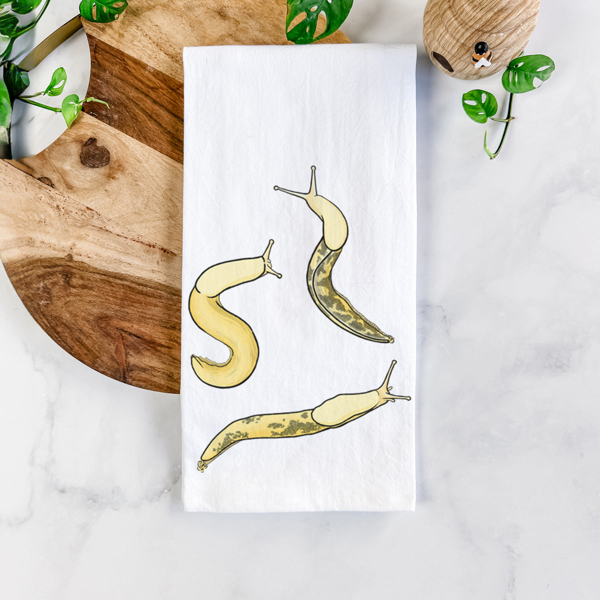 Banana Slug Squad - Ariolimax columbianus - Tea Towel