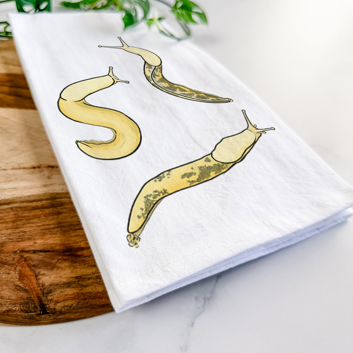 Banana Slug Squad - Ariolimax columbianus - Tea Towel
