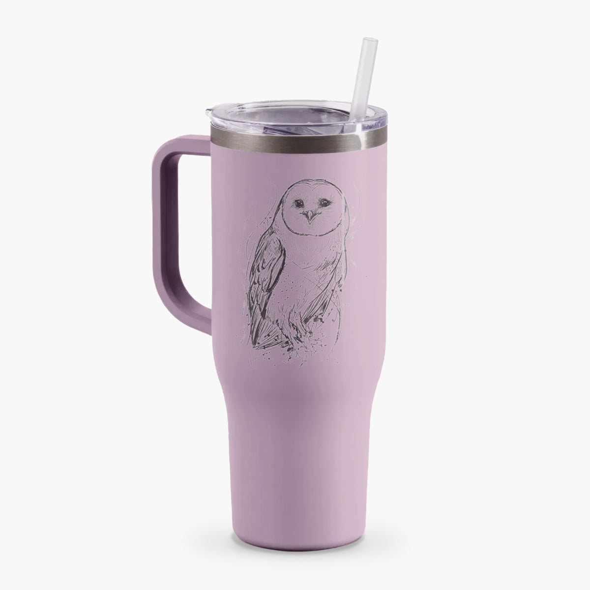 Barn Owl - Tyto alba - 40oz Tumbler with Handle