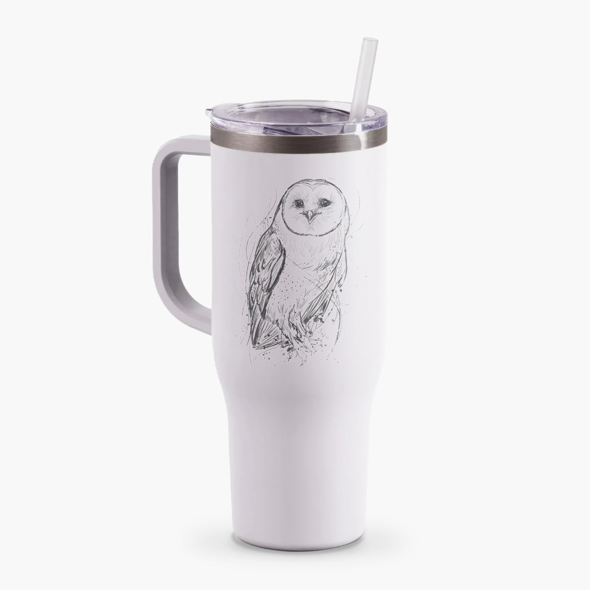 Barn Owl - Tyto alba - 40oz Tumbler with Handle