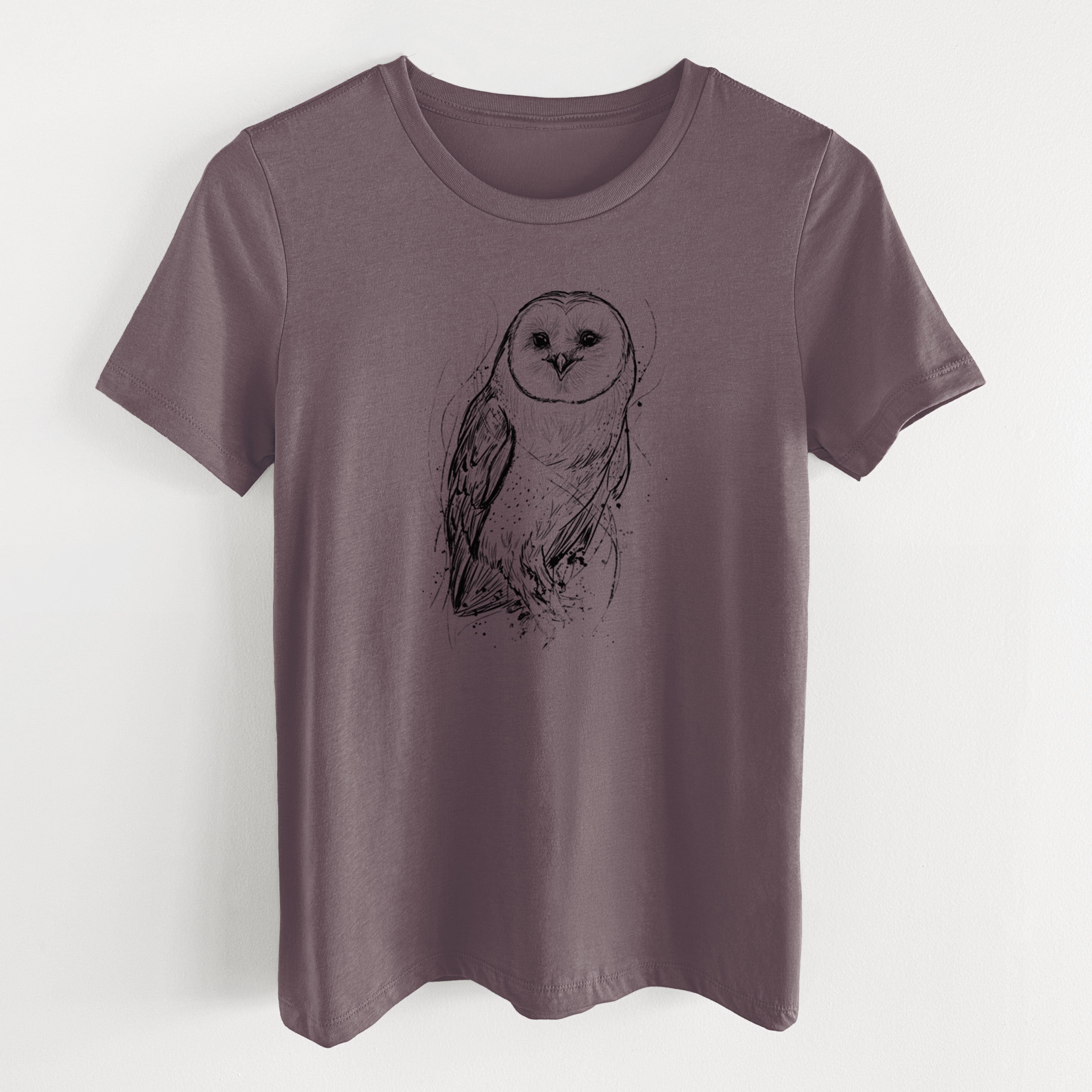 Barn Owl - Tyto alba - Women's Lightweight Relaxed Fit 100% Cotton Crewneck