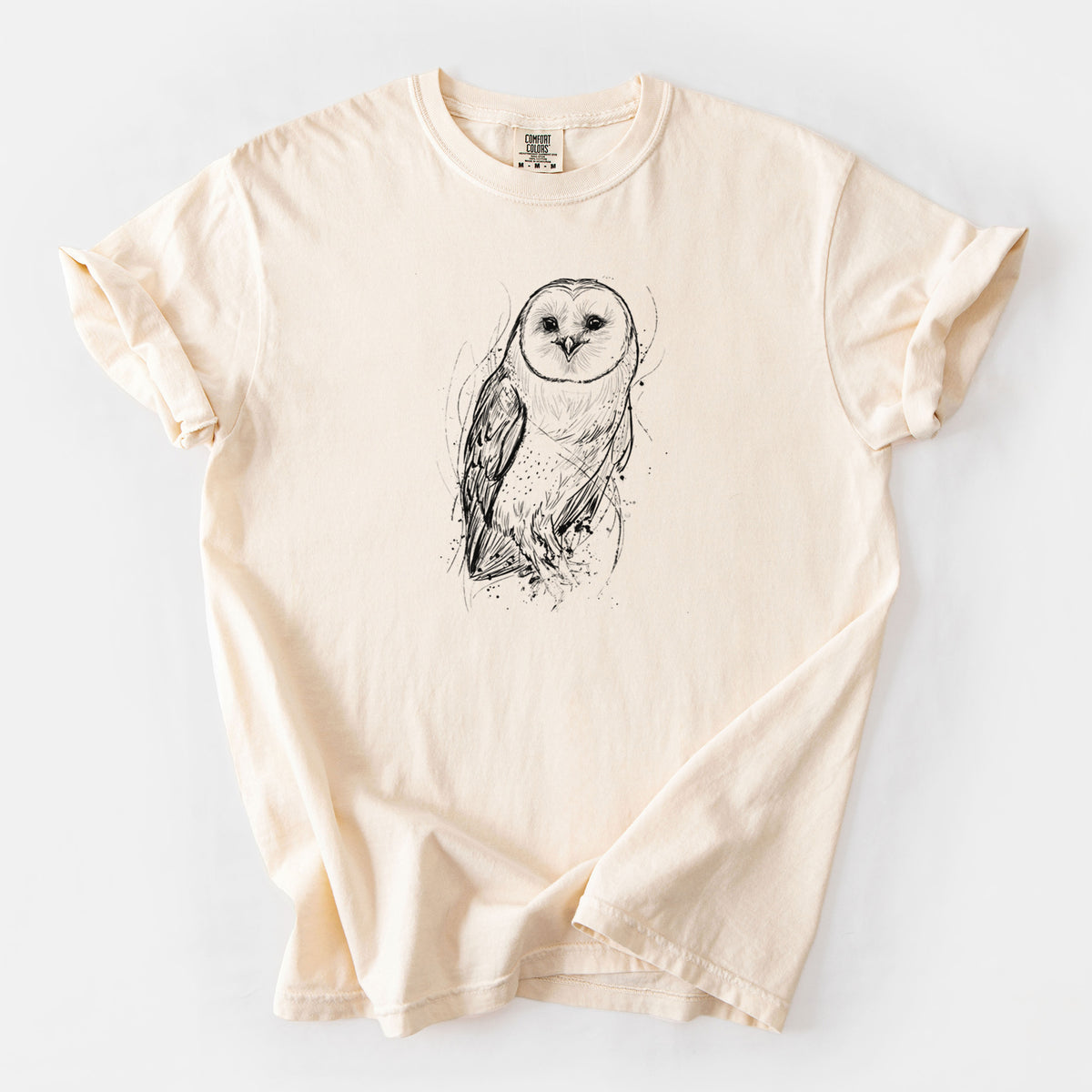 Barn Owl - Tyto alba - Unisex Comfort Colors Garment-Dyed Heavyweight T-shirt