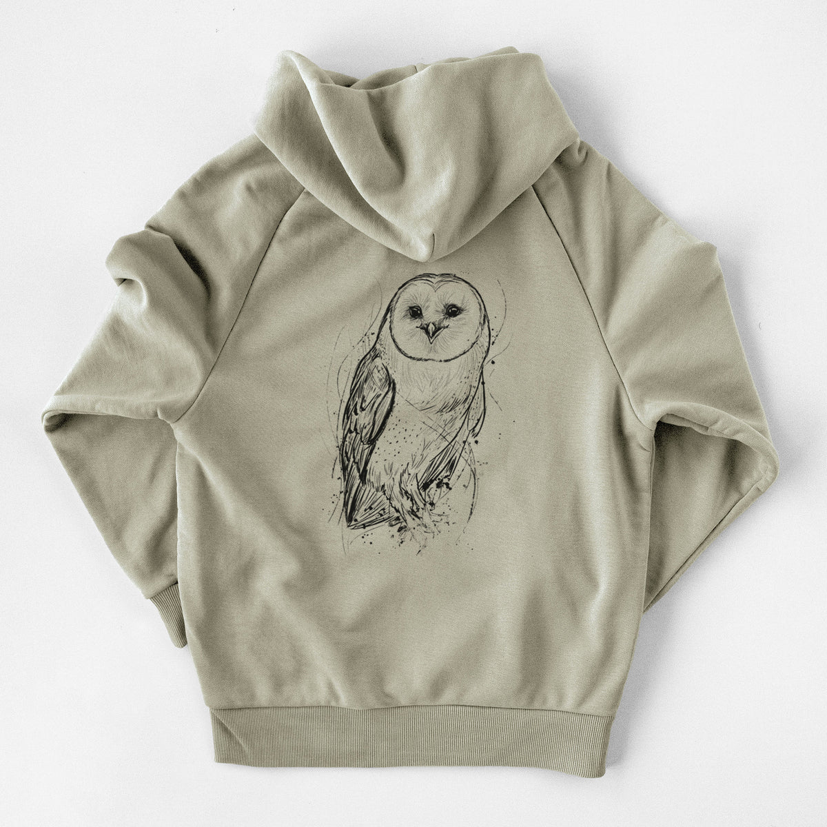 Barn Owl - Tyto alba - UltraLuxe Heavyweight French Terry Hoodie