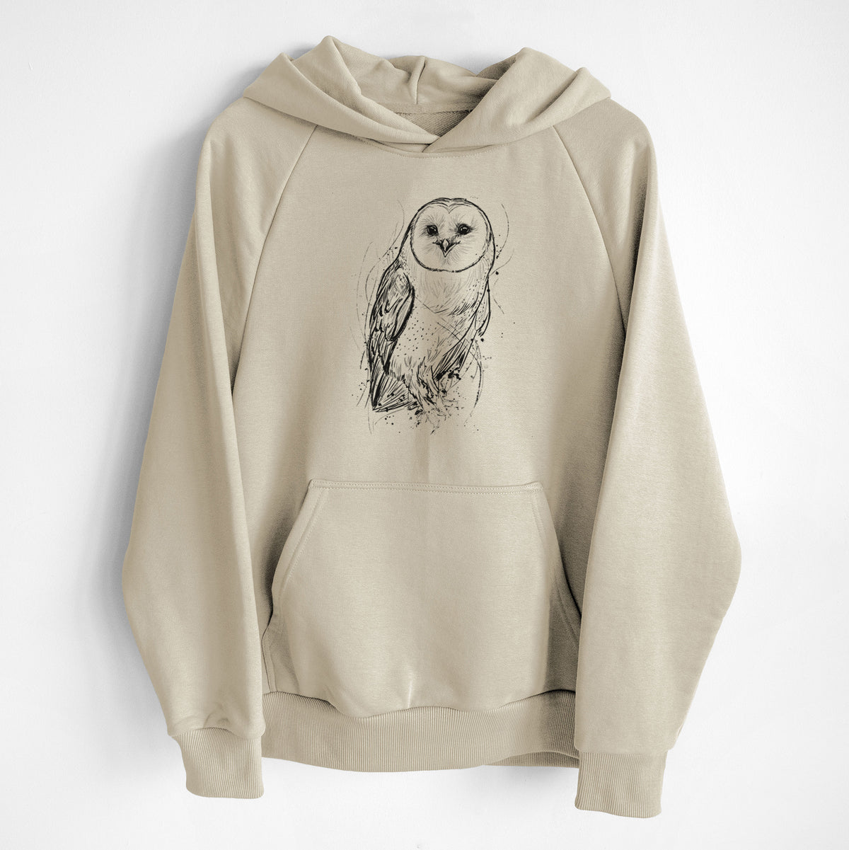 Barn Owl - Tyto alba - UltraLuxe Heavyweight French Terry Hoodie
