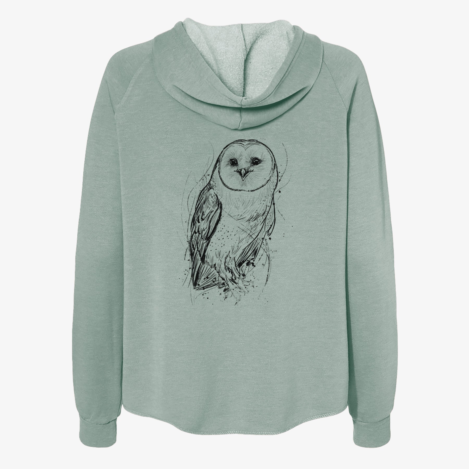 Barn Owl - Tyto alba - Women's Cali Wave Zip-Up Sweatshirt