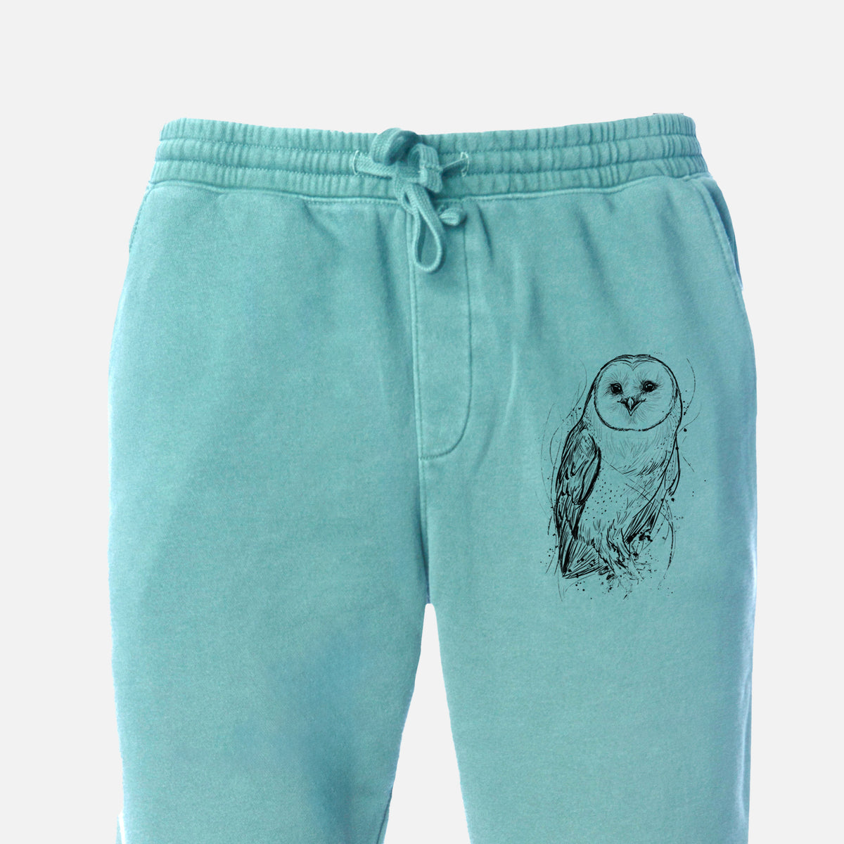 Barn Owl - Tyto alba - Unisex Pigment Dyed Sweatpants