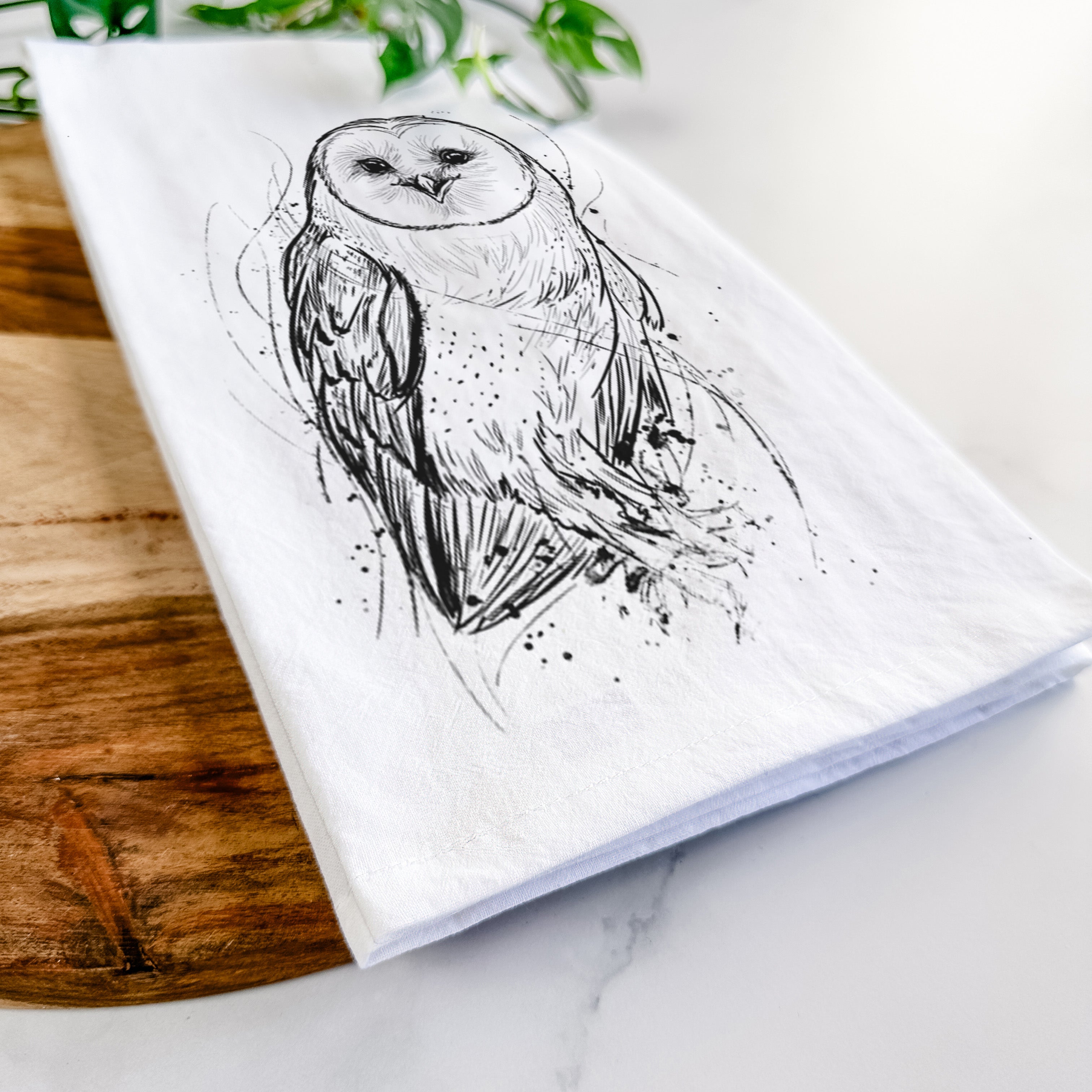Barn Owl - Tyto alba Tea Towel