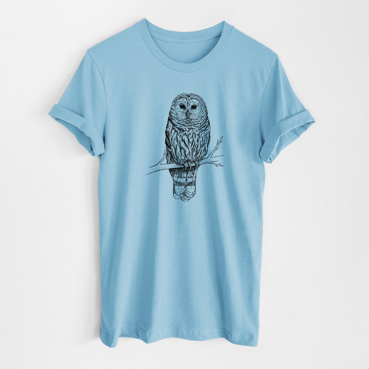 Barred Owl - Strix varia - Lightweight 100% Cotton Unisex Crewneck