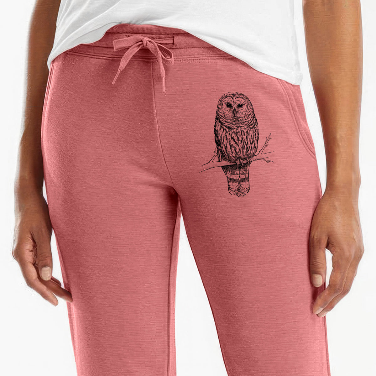 Barred Owl - Strix varia - Women&#39;s Cali Wave Jogger Sweatpants